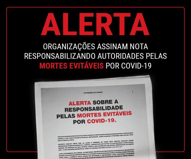 NCST assina nota do IDEC sobre a responsabilidade pelas mortes evitáveis por COVID-19