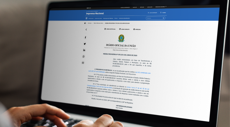 Medida Provisória permite repasse do apoio financeiro aos municípios