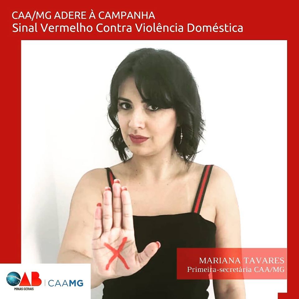 A Advogada  Mariana Tavares participa da Campanha da CAA/MG na campanha de violência contra mulheres