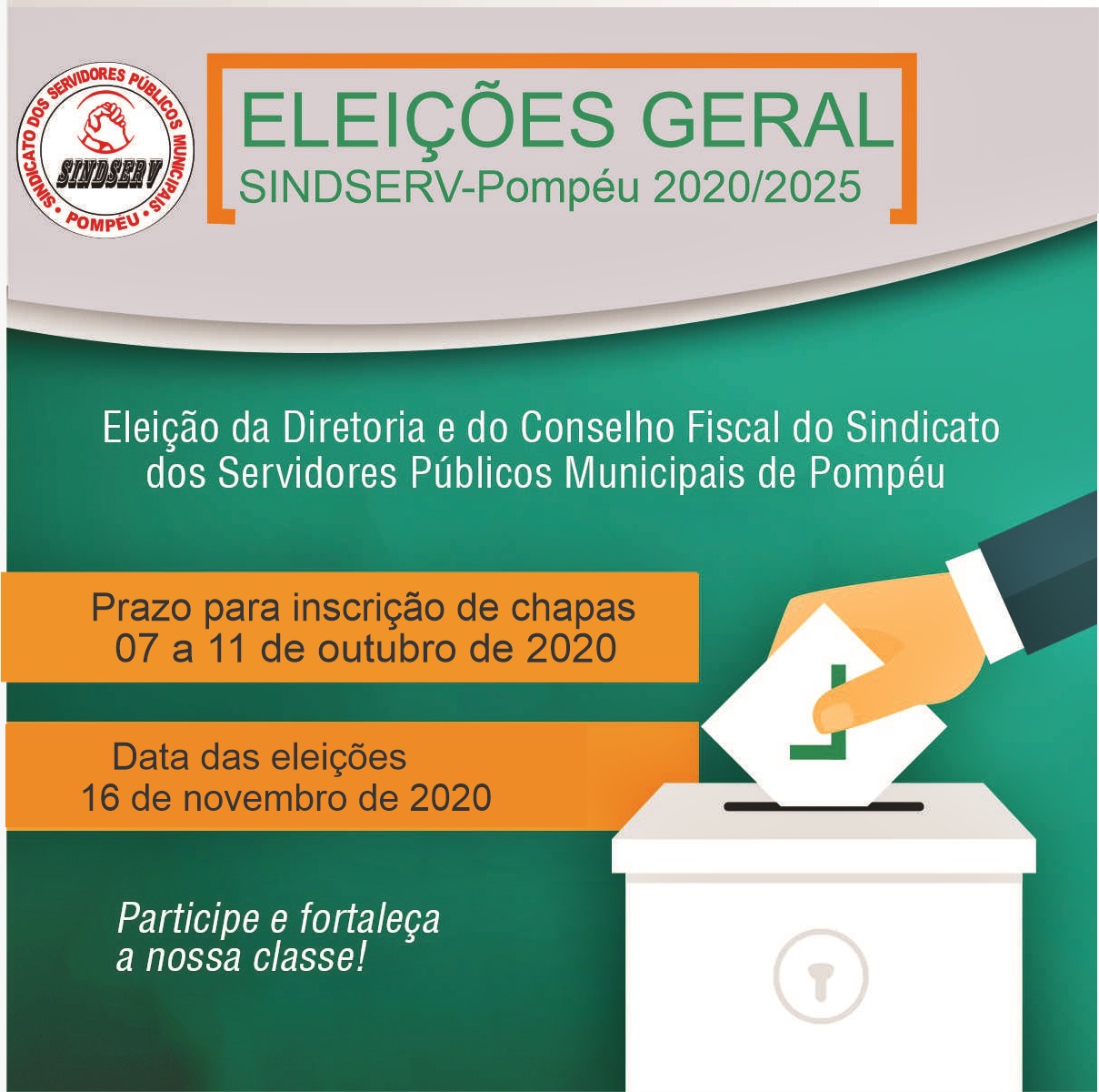 Processo eleitoral do SINDSERV-MG DE POMPÉU TEM UM NOVO CAPÍTULO 