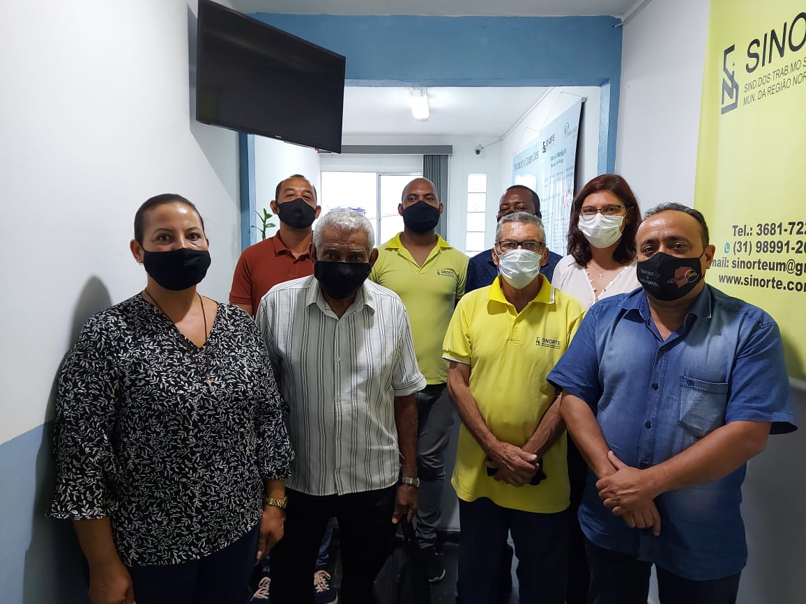 Diretoria da FESERV-MINAS visita SINORTE para anunciar benefícios 