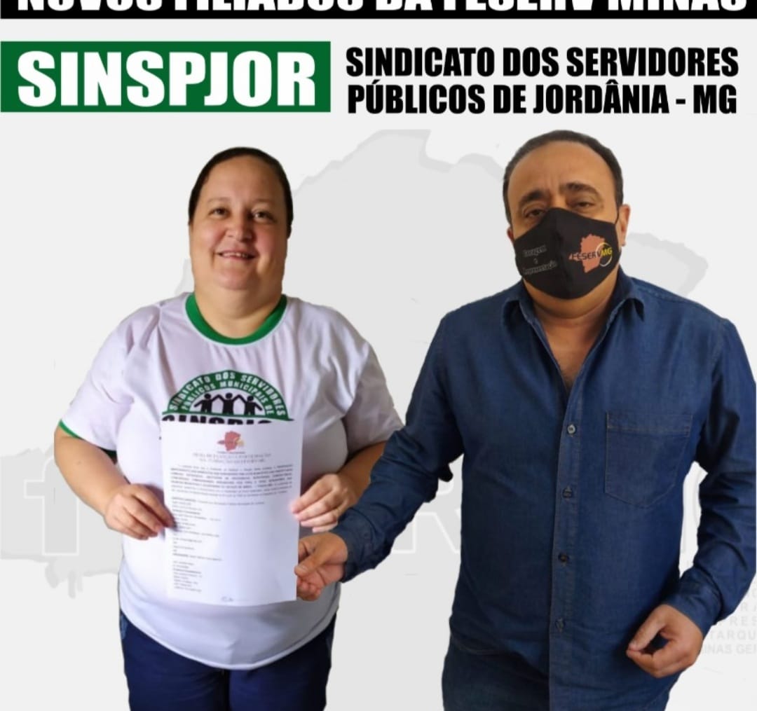 Feserv-Minas recebe mais uma filiação, SINSPJOR Sindicato dos Servidores Públicos Municipais de Jordânia 