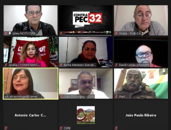 NCST e CSPB participam de grande Live que inaugura plano nacional de lutas e mobilizações contra a PEC 32