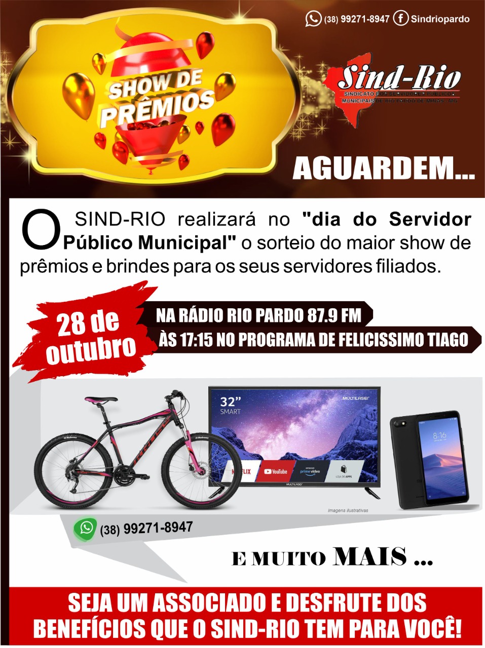 O SIND-RIO prepara a primeira festa com sorteio para servidores