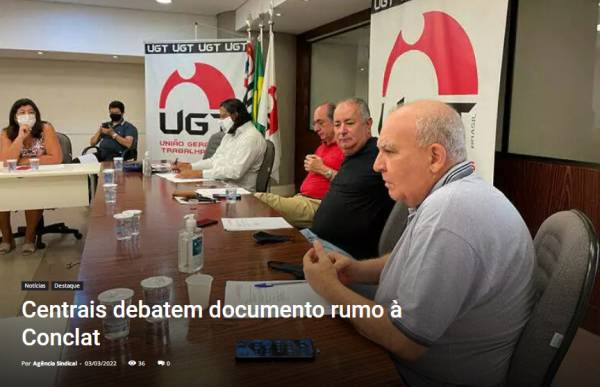 Centrais debatem documento rumo à Conclat