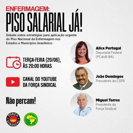 Debate virtual discutirá estratégias para aplicação do Piso Nacional da Enfermagem em Estados e Municípios