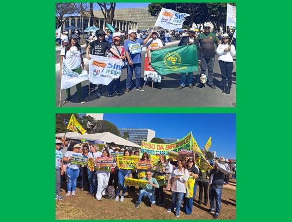 CSPB participa de mobilização em Brasília em favor do Piso da Enfermagem