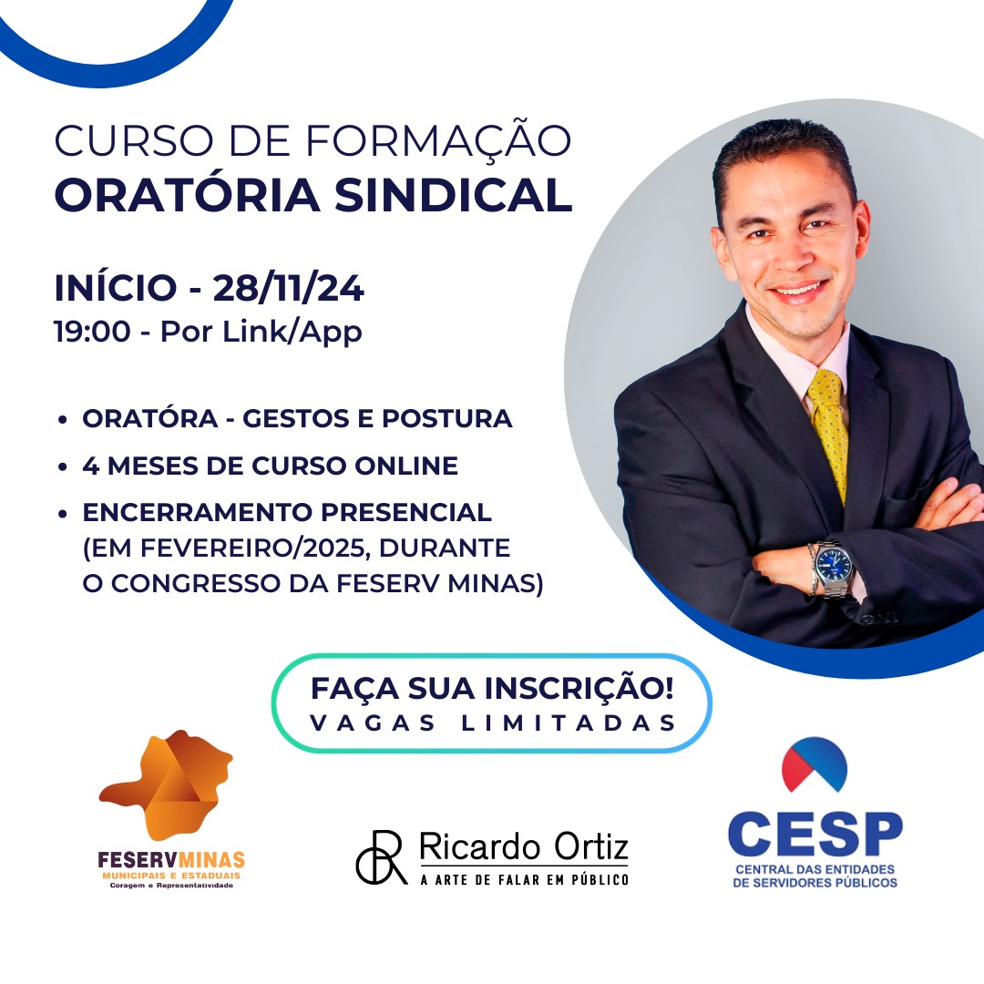 CURSO DE ORATÓRIA SINDICAL FESERVMINAS 